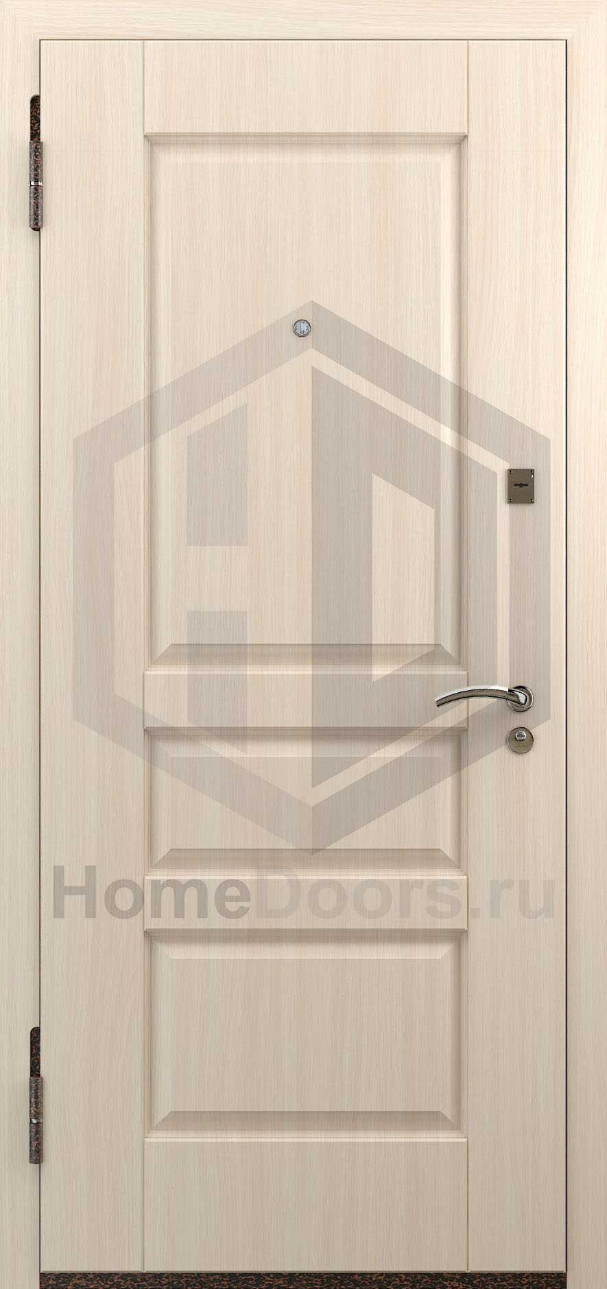 Входная дверь цвет белый дуб МДФ "Мадейра" Норд М фото