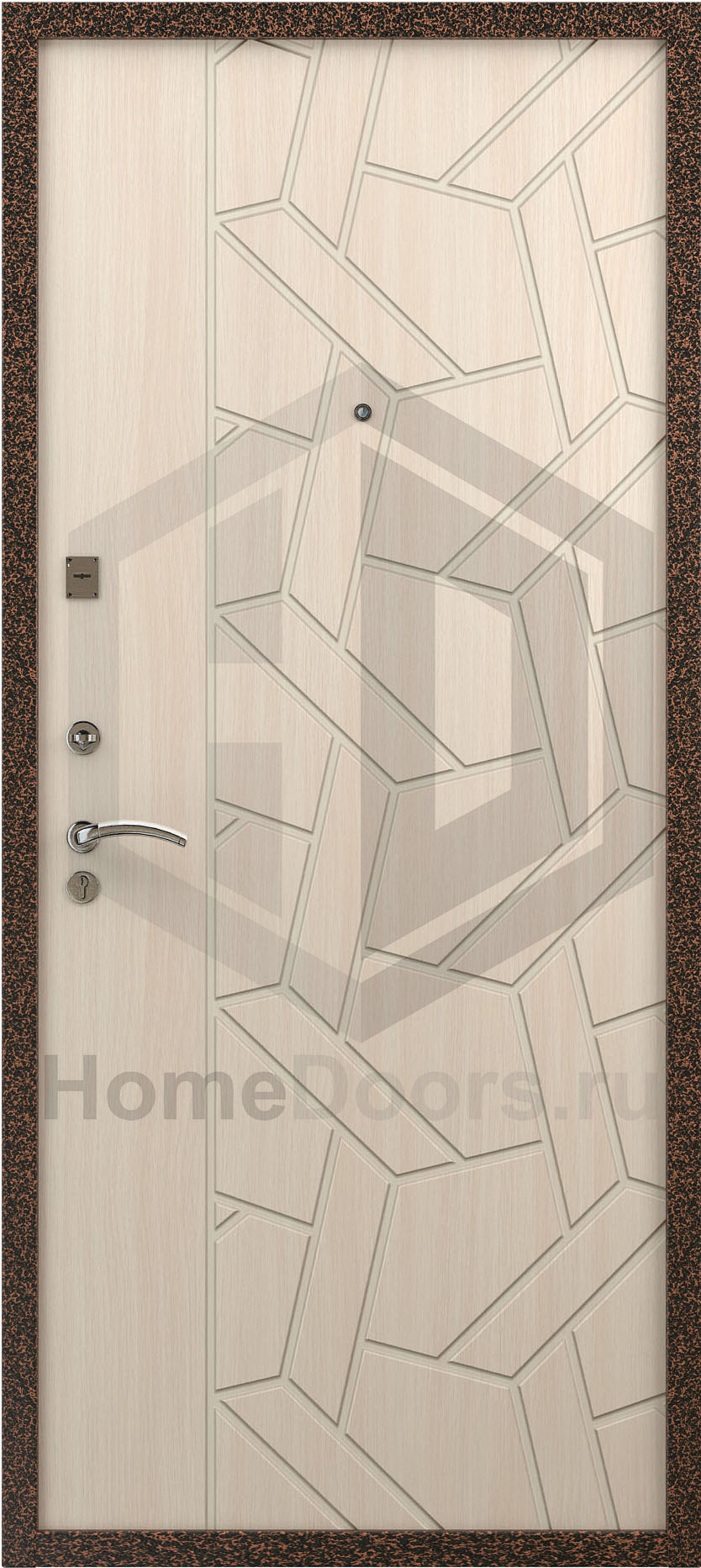 Входная дверь цвет белый дуб "Орион" фото