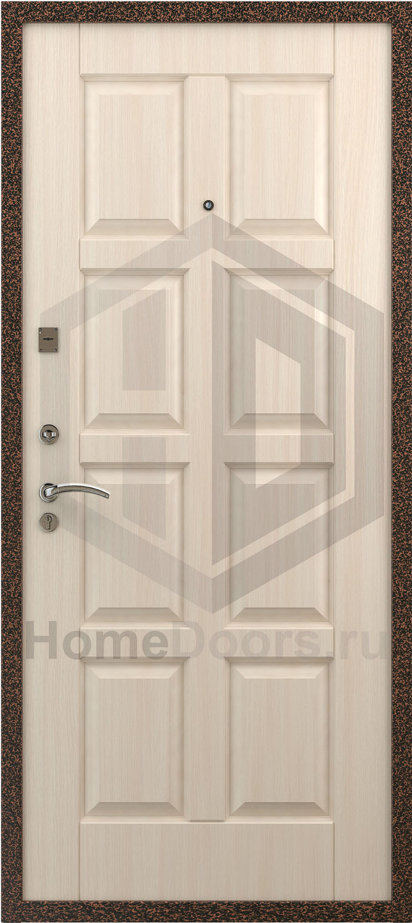 Входная дверь цвет белый дуб "Лаура" Норд фото