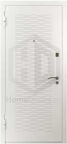 Белая входная дверь Волна RAL фото