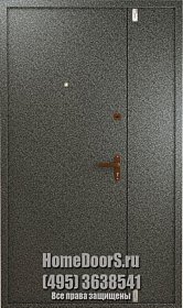 Двустворчатая металлическая дверь с 2х сторон фото