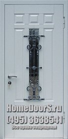 Уличная дверь со стеклом №23 фото