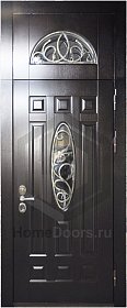 Входная дверь со стеклом и ковкой №22 фото