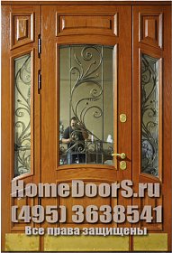 Уличная дверь со стеклом №22 фото