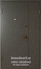 Двустворчатая металлическая дверь с 2х сторон фото