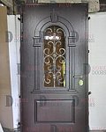 Дверь со стеклом и ковкой HomeDoors